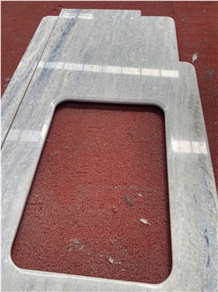 Polished Yunnan Crystal Blue Marble Kitchen Countertop