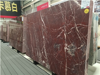 Bulgari Red Marble Slab Tiles