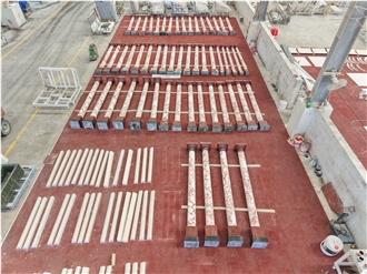 Bvlgari Red Marble Carved Column