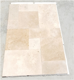 Light Travertine Opus Pattern Set Tiles