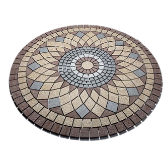 Outdoor  Stone Medallion Pavement Setts Villa Garden