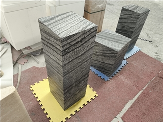 Ancient Wood Grain Marble Plinths