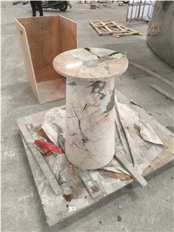 Pandora Beige Quartzite Side Table