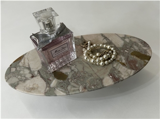 Monet's Garden Marble Jewelry Dishes,Stone Plates
