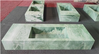 Verde Jade Marble Bath Top For Inner Decoration