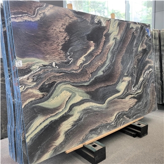 Polished Cipollino Ondulato Rosso Marble Slabs