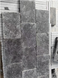 Antique Tumbled Surface Black Limestone  Tiles