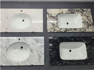 Marble Bathroom Undermount Countertops