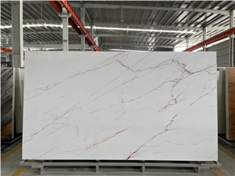 Sintered Stone Slabs Norwegian Gold Silk White