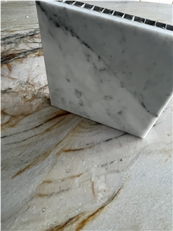 Cellular Version Honeycomb Backed White Marble Panels