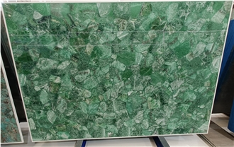 Polished Green Emerald Semiprecious Stone Slabs