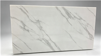 Nano White Crystallized Stone Calacatta Slabs