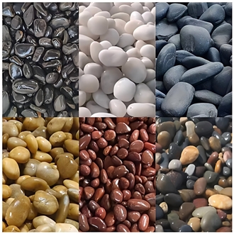 Multi-Colored Pebble Stones - Polished