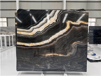 Brazil Dark Star Black Quartzite Slabs