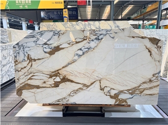Italian White Arabescato Gold Marble Slabs