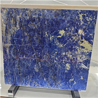 Polished Bolivian Blue Sodalite Slabs For High-End Interiors
