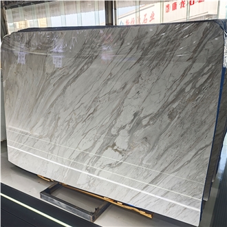 Polished Volakas White Marble Slab For Luxury Floor Tile