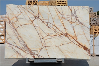 Afyon White Spider Marble Slabs From Turkey