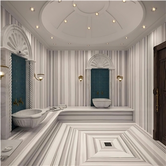 Marmara White Marble Turkish Bath Bathroom Design