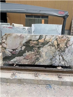 Four Season Pink Marble Slabs Polished