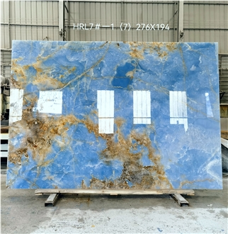 Popular Blue Onyx Slabs Tile Wall Cladding Use