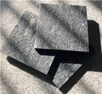 Natural Black Snow Granite Slabs