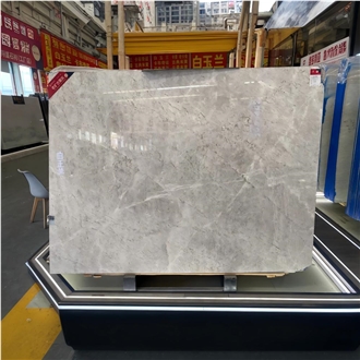 Natural Silver Cloud Grey Marble Slabs