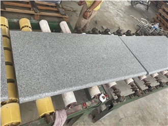 Cambodia Blue Mist Granite Bullnosed Stair Treads