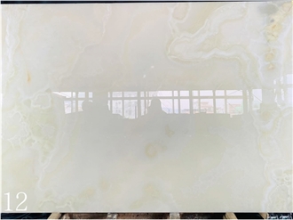 Snow White Onyx Translucent Crystal Grade Slabs