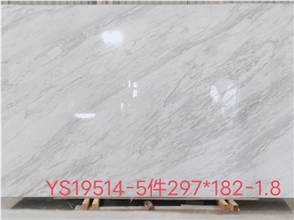 Volakas White Marble High Grade Polished Slab Tiles