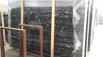 China Nero Portoro Marble Tiles