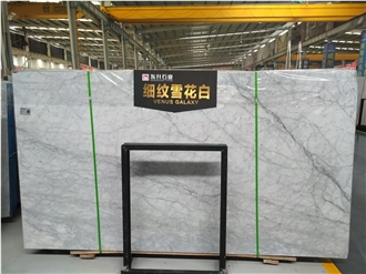 Fine Lines Snow White Marble Slabs