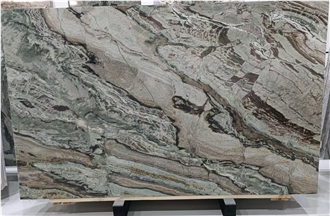 Brazil Green Fantasy Quartzite Slabs For Walls