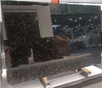 Polished Black Ukraine Galactic Blue Granite Slabs