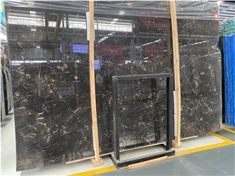 Polished Brown China Emperador Dark Marble Slabs For Walls
