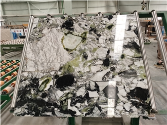Polished China Ice Green Marble Slabs For Floors And Walls