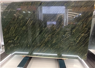 Polished Green Verde Fantastico Granite Slabs For Floors