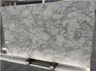 Polished Grey Brazil Super White Quartzite Slabs