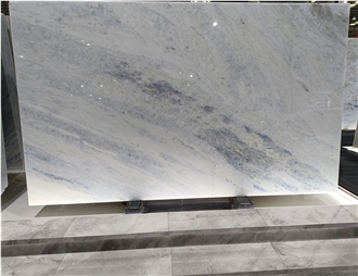Polished Luxury Brazil Blue Iceberg Marble Slabs For Walls