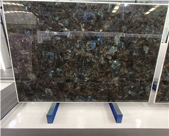 Polished Madagascar Labradorite Blue Granite Slabs For Walls