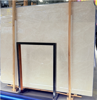 Polished Turkey Bai Yulan Beige Marble Slabs