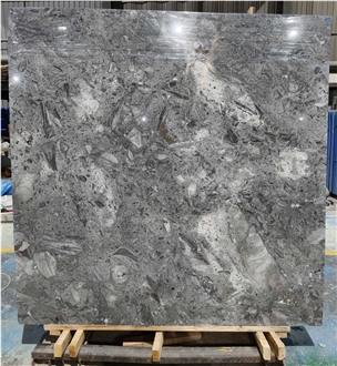 Polished Turkey Grey Silver Breccia Marble Slabs