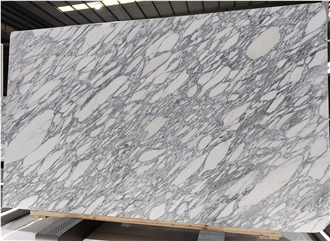 Polished White Italy Arabescato Marble Slabs For Floors