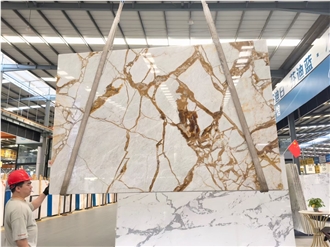 Iran Calacatta Gold Marble Slab Tiles