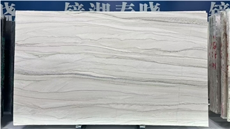 Brazilian Branco Chantilly White  Quartzite Slabs