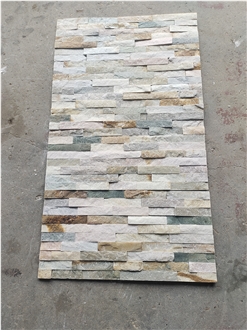 Decorative Yellow Wooden Slate Wall Cladding Stone Veneer