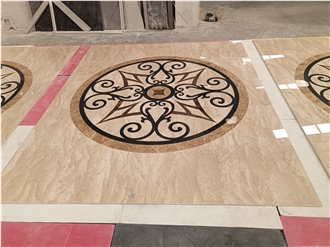 Marble Waterjet Medallions – Decorative Custom Marble Inlay