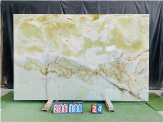 Natural Light Green Onyx Slabs