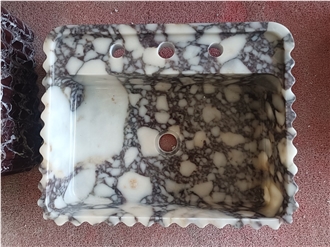 Natural Marble Calacatta Viola Bathroom Basin