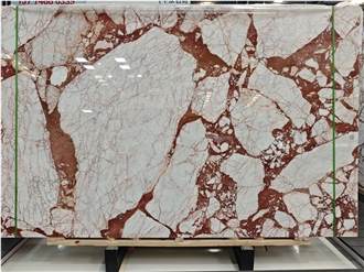 Polished Bvlgari Red Marble Slabs
